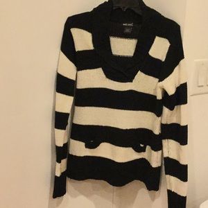 Black and white striped sweater